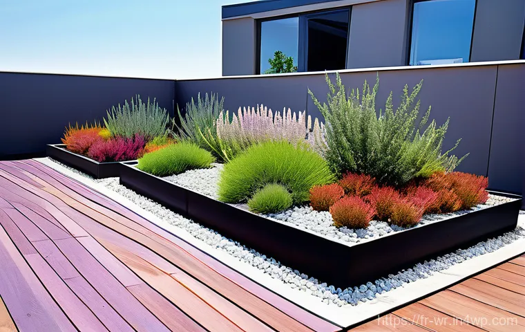 도심 속 옥상 정원 만들기 팁 - **A thriving urban rooftop vegetable patch under bright daylight.** This detailed image showcases a ...