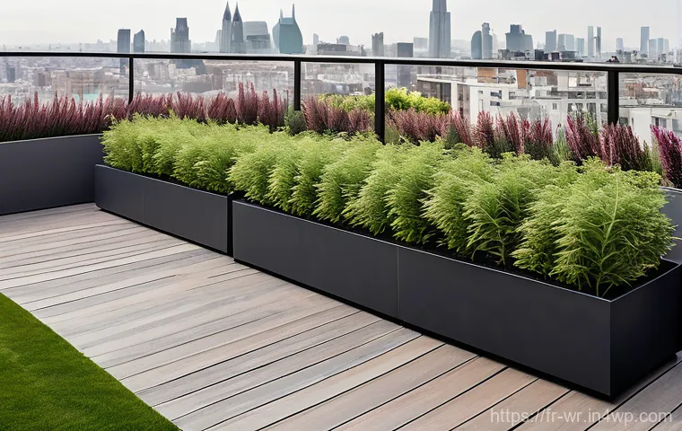 옥상 정원 식물 배치 전략 - **Prompt 2: A Vibrant Biodiversity Haven on an Urban Rooftop**
    A bustling and colorful urban roo...